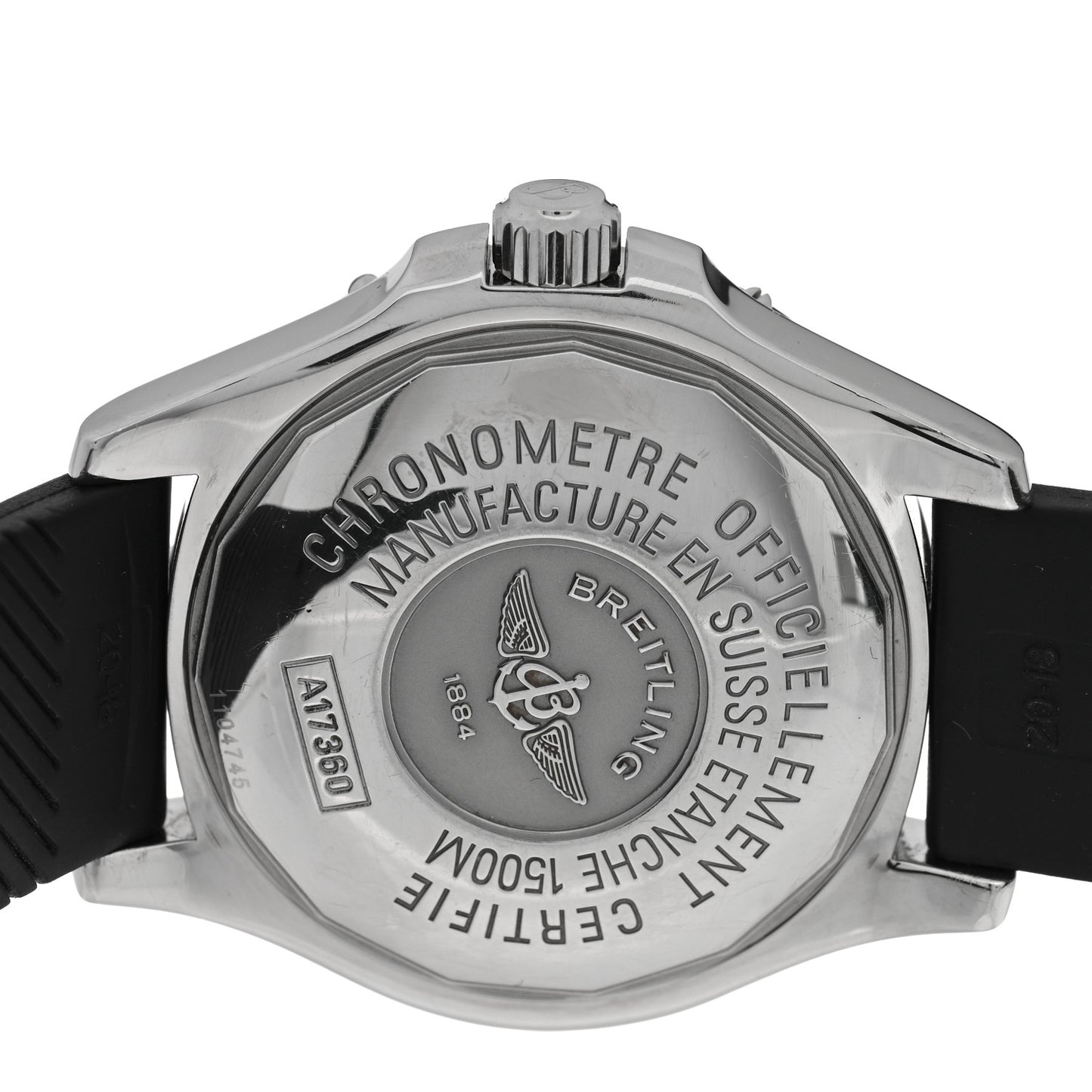 Stainless Steel Rubber 40mm Chronometre Super Ocean Automatic Watch Black A17360