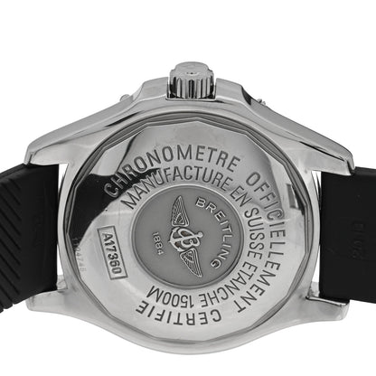 Breitling Stainless Steel Rubber 40mm Chronometre Super Ocean Automatic Watch Black A17360 4 of 4