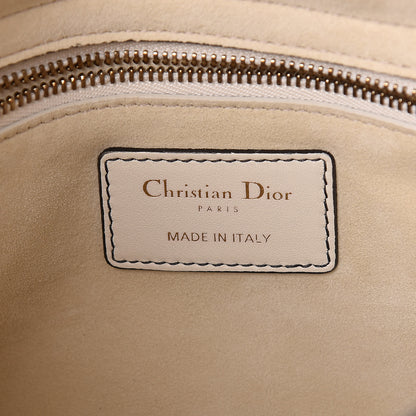 Christian Dior Calfskin Cannage Studded Supple Lady Dior White 6 of 10