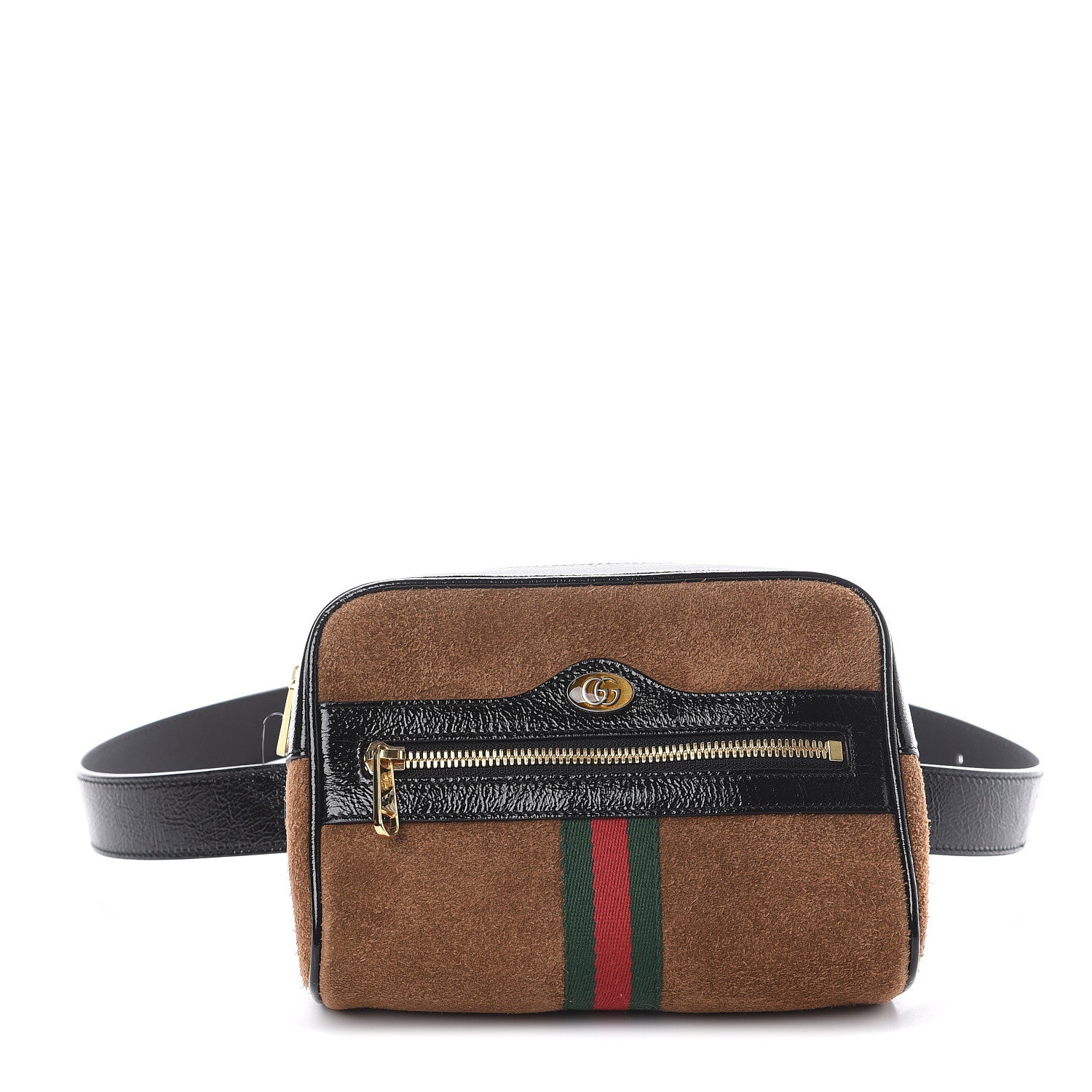 Gucci Suede Small Ophidia Belt Bag 85 34 Brown 1 of 8