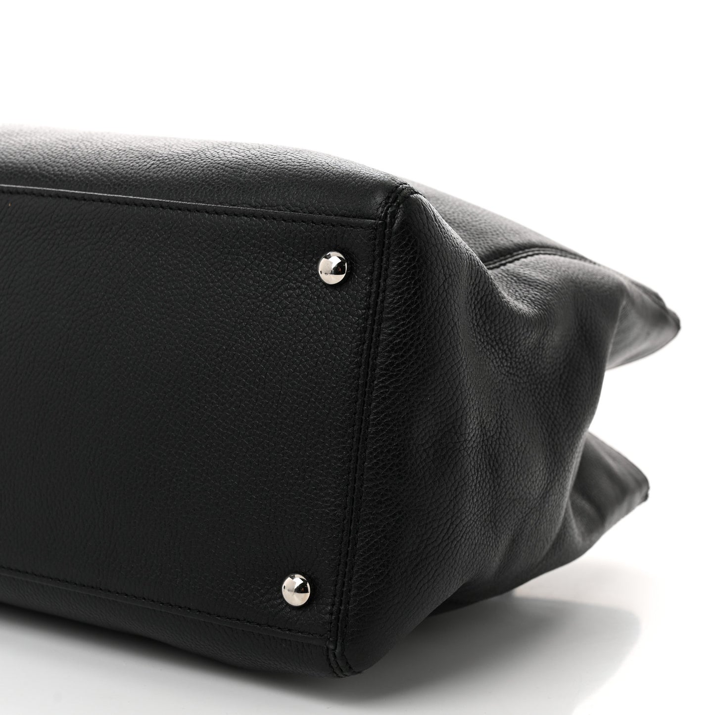 Calfskin Cerf Executive Shopper Tote Black