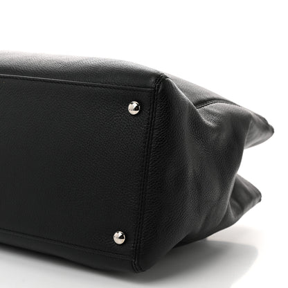Chanel Calfskin Cerf Executive Shopper Tote Black 10 of 11
