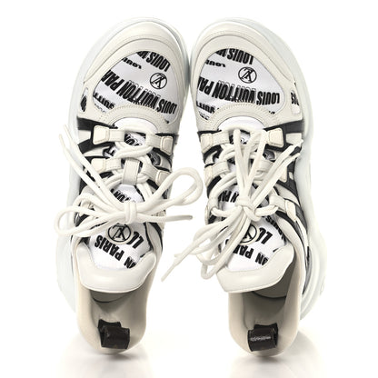 Louis Vuitton X FORNASETTI Calfskin Technical Nylon LV Archlight Sneaker 39.5 Black 2 of 10