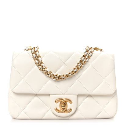 Chanel Lambskin Quilted Pearl Small Flap White 1 of 11