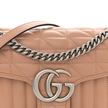 Gucci Calfskin Matelasse Aria Small GG Marmont Shoulder Bag Camelia 8 of 10