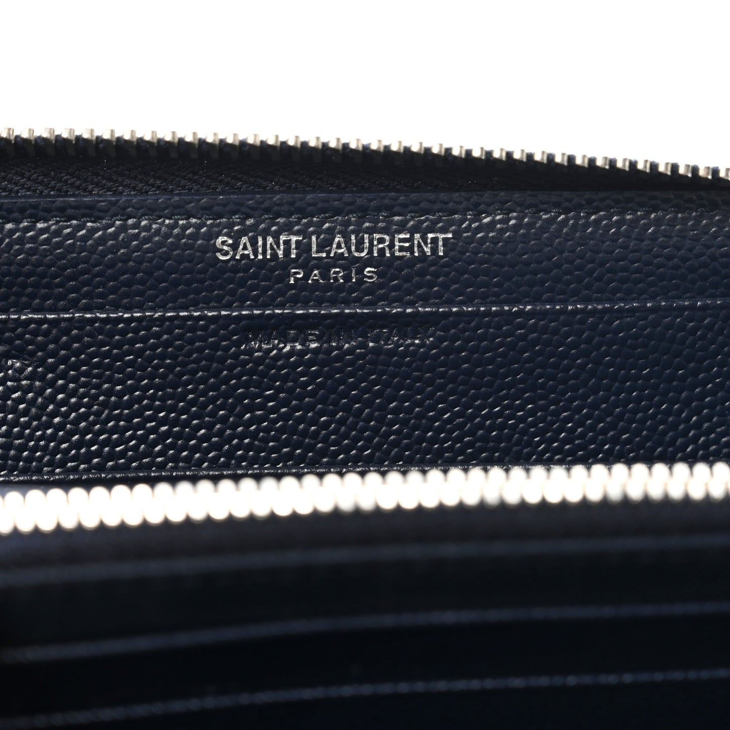 Grain De Poudre Matelasse Chevron Monogram Small Zip Around Wallet Deep Marine