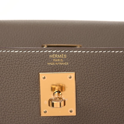 Hermes Togo Kelly Retourne 28 Etoupe 8 of 10