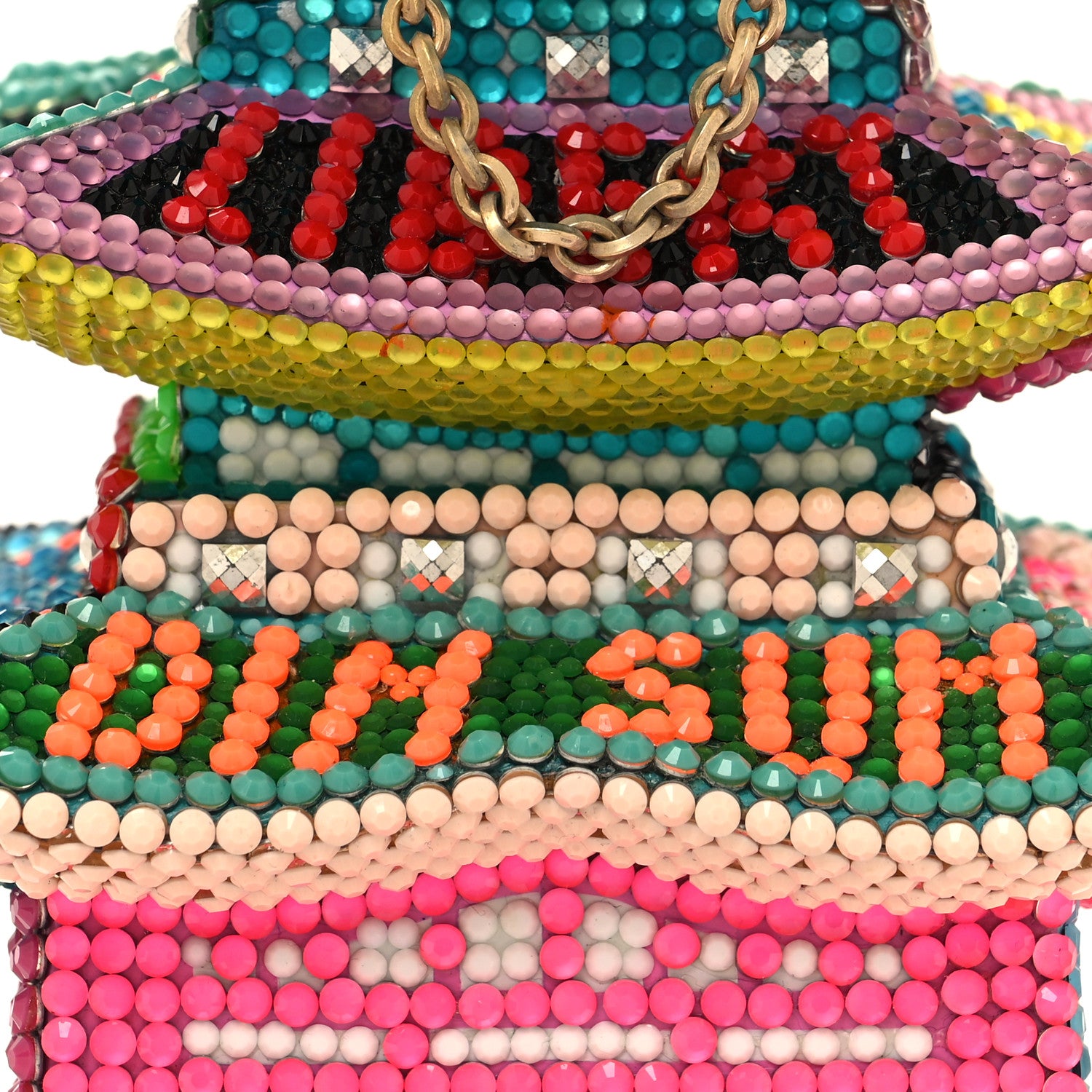 Judith Leiber Crystal Beaded Libertine Loves Leiber Dim Sum Pagoda Minaudiere Clutch Multicolor 7 of 11