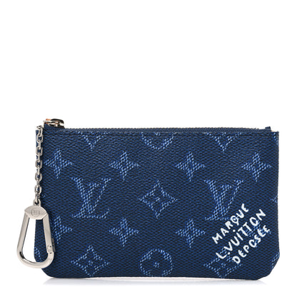 Louis Vuitton Monogram Heritage Key Pouch S Ocean Blue 1 of 6