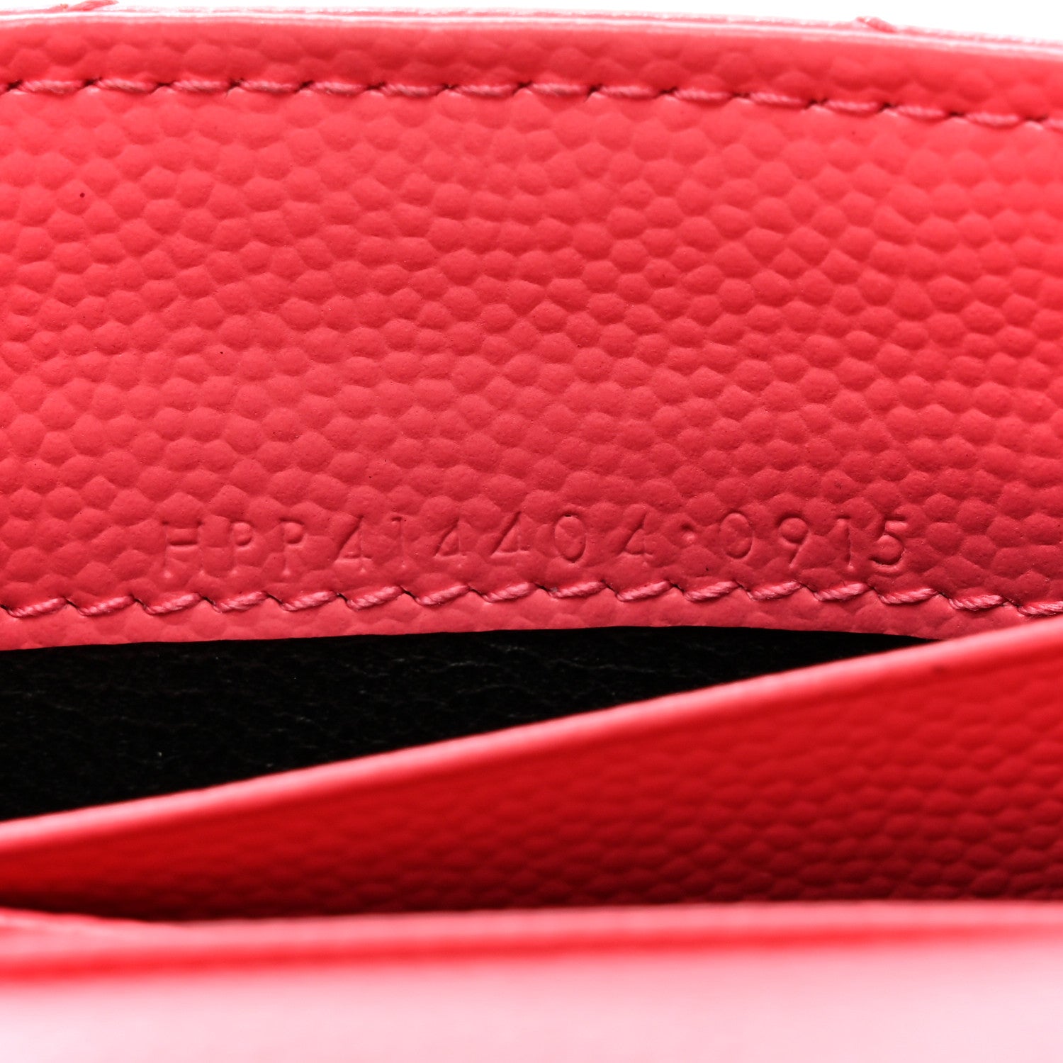 Saint Laurent Grain De Poudre Matelasse Chevron Small Monogram Envelope Wallet Rose Clair 8 of 12