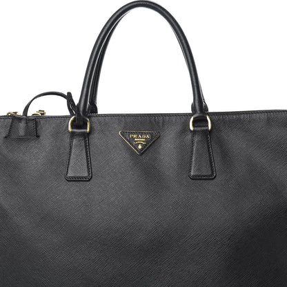 Prada Saffiano Lux Extra Large Galleria Double Zip Tote Black 8 of 19