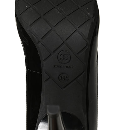 Chanel Patent Sock Boots 39.5 Black White 8 of 9