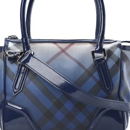 Burberry Patent Nova Pop Degrade Top Handle Bag Jet Blue 9 of 12