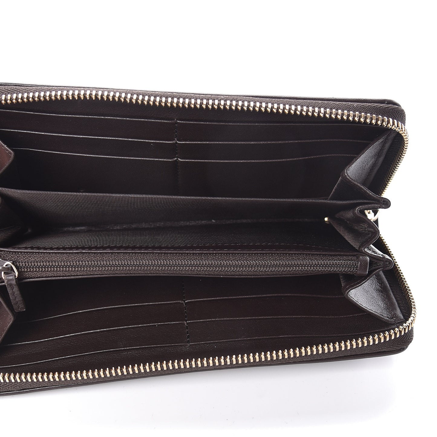 Monogram Margaux Calfskin Sukey Zip Around Wallet Beige Ebony Cocoa