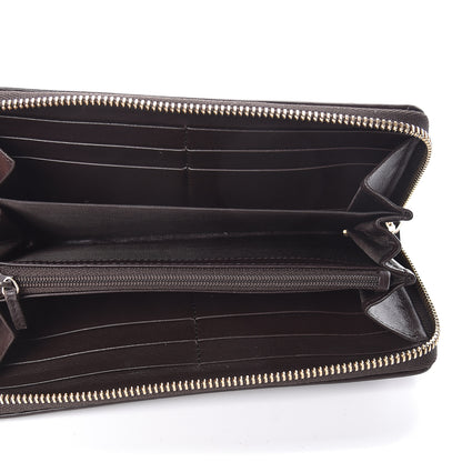 Gucci Monogram Margaux Calfskin Sukey Zip Around Wallet Beige Ebony Cocoa 5 of 8