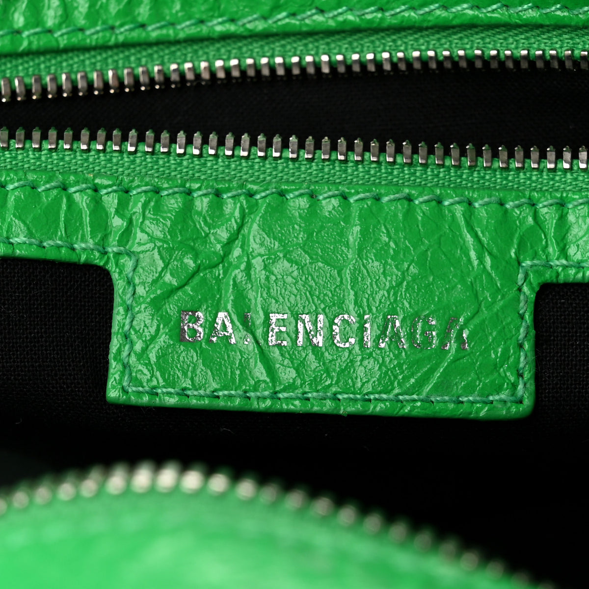 Agneau Arena Small Neo Cagole City Handbag  Vivid Green