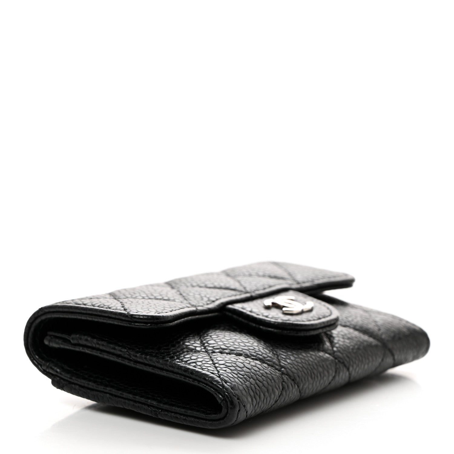 Chanel Caviar Quilted Flap Card Holder Wallet Black 4 of 9