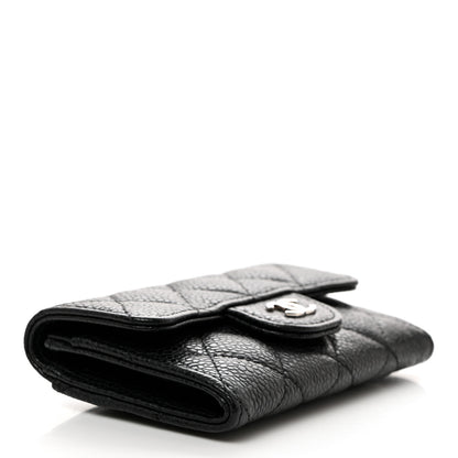 Chanel Caviar Quilted Flap Card Holder Wallet Black 4 of 9