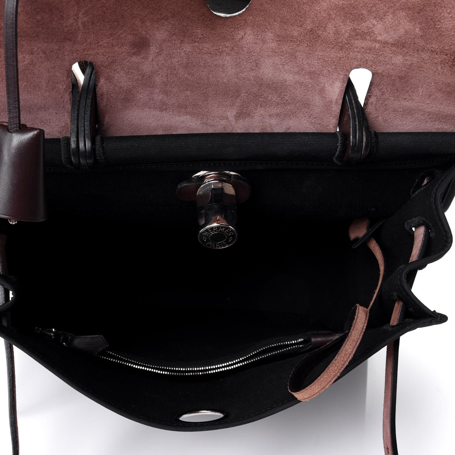 Hermes Toile Vache Hunter Herbag Zip 31 PM Black Ebene 5 of 11