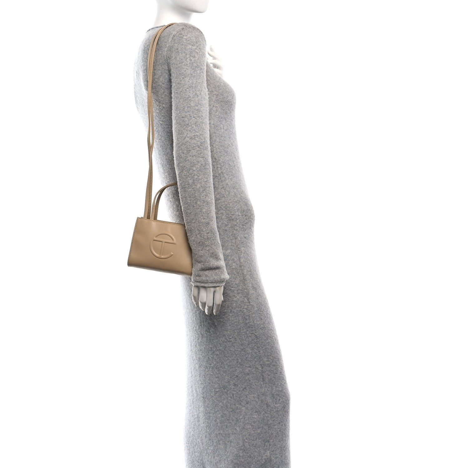 Telfar Vegan Leather Small Shopping Bag Cream 2 of 11