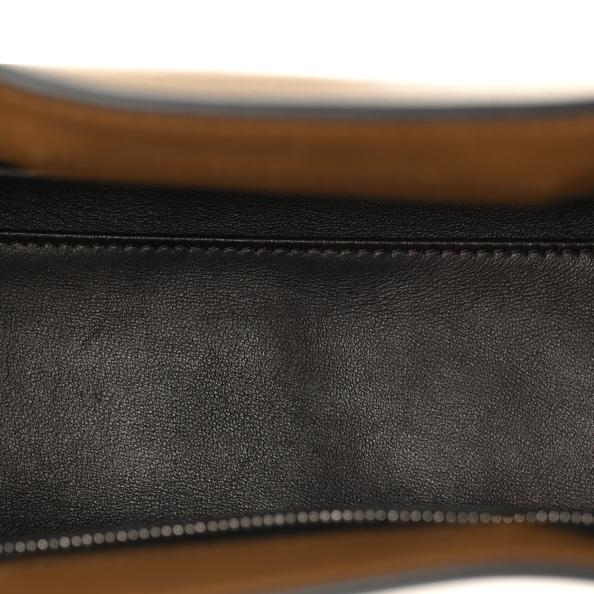 The Row Polished Saddle Calfskin Peggy Clutch Dark Muschio 5 of 10