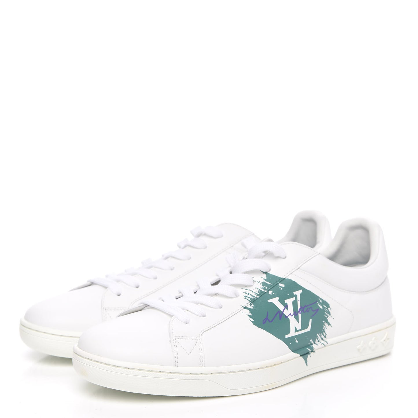 Calfskin Luxembourg Sneakers 7 White Green