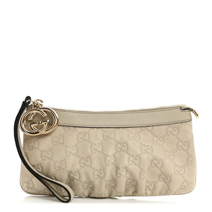 Gucci Guccissima New Britt Wristlet Off White 1 of 8