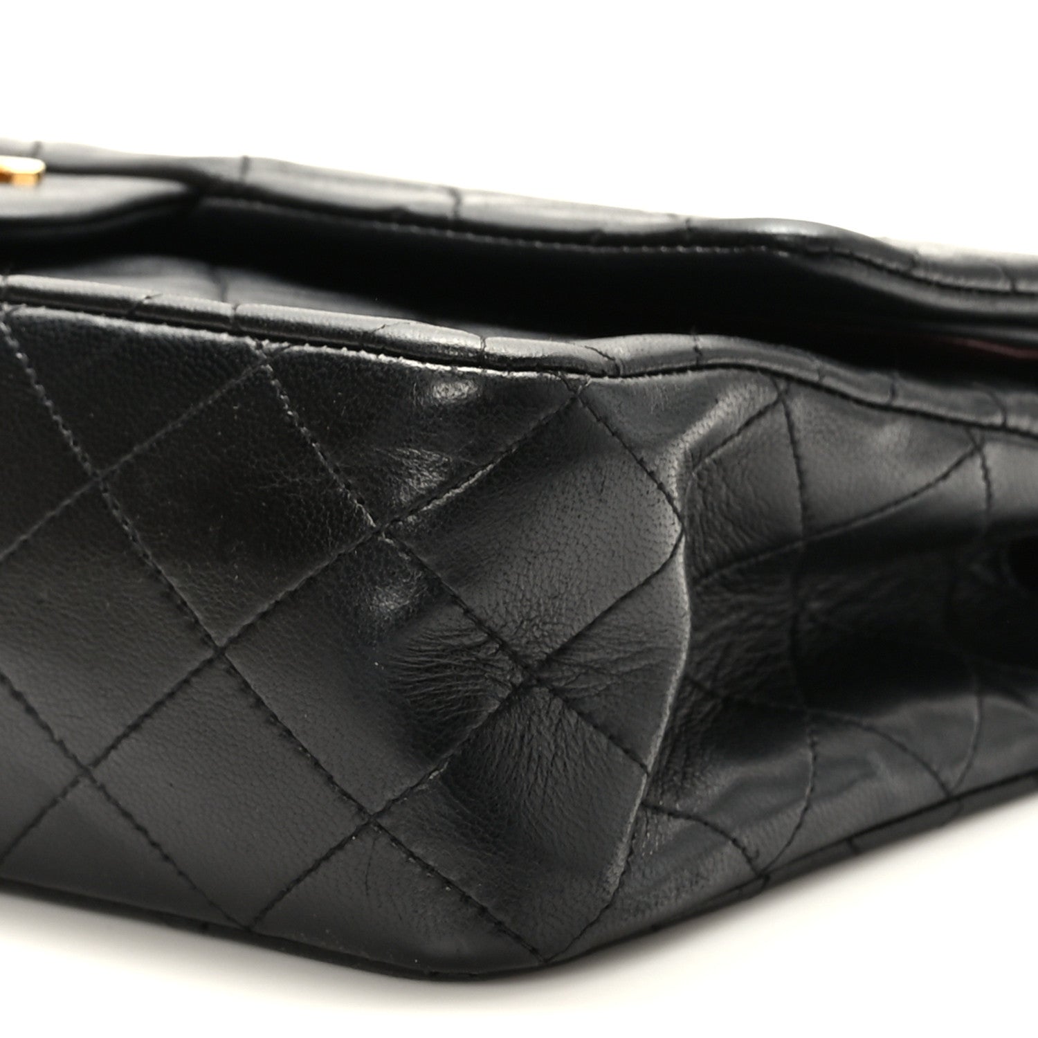 Chanel Lambskin Quilted Medium Double Flap Black 9 of 9