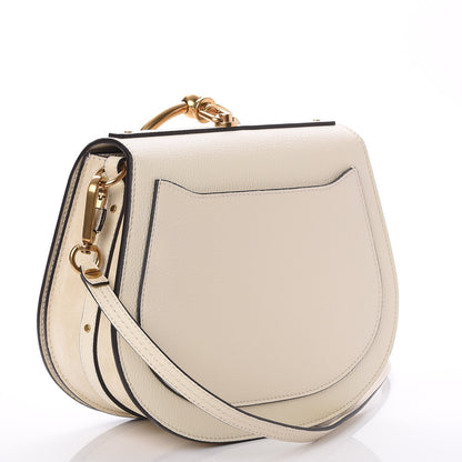 Chloe Calfskin Suede Medium Nile Bracelet Bag Off White 3 of 8