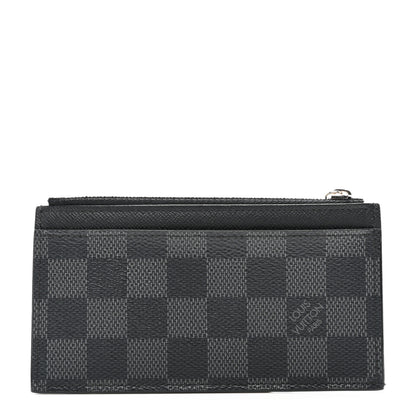 Louis Vuitton Damier Graphite Taiga Coin Card Holder 1 of 7
