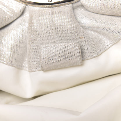 Christian Dior Metallic Canvas Soft Babe Shopping Tote Grey 6 of 17