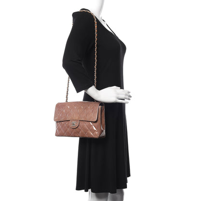 Chanel Patent Quilted Medium Single Flap Beige 2 of 24