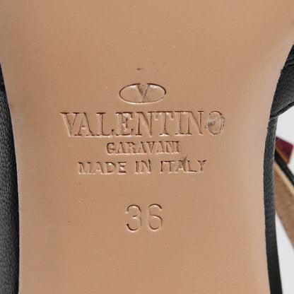 Valentino Garavani Crystal Camouflage Rockstud Ankle Strap 65mm Pumps 36 Black 6 of 6