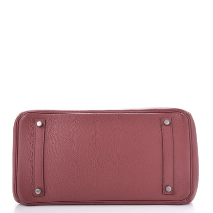 Hermes Taurillon Clemence Birkin 35 Bois de Rose 7 of 34