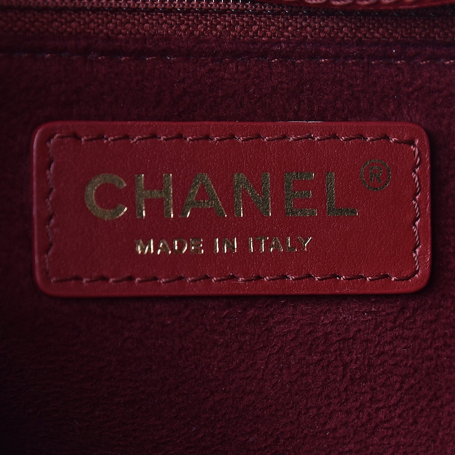Chanel Caviar Small Studded Deauville Tote Red 6 of 10