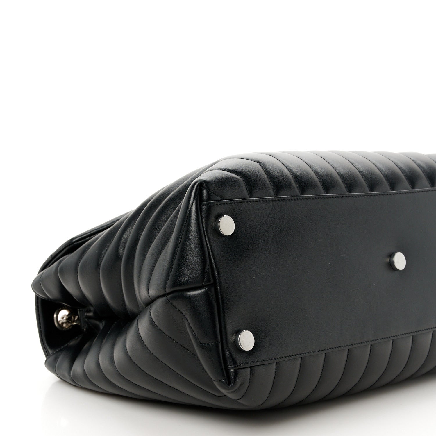 Saint Laurent Calfskin Y Quilted Monogram Large Loulou Chain Satchel Black 10 of 11