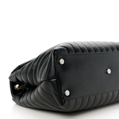 Saint Laurent Calfskin Y Quilted Monogram Large Loulou Chain Satchel Black 10 of 11