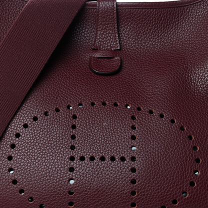 Hermes Taurillon Clemence Evelyne III GM Bordeaux 10 of 10
