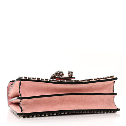 Gucci Suede Crystal Small Dionysus Shoulder Bag Peonia 4 of 11