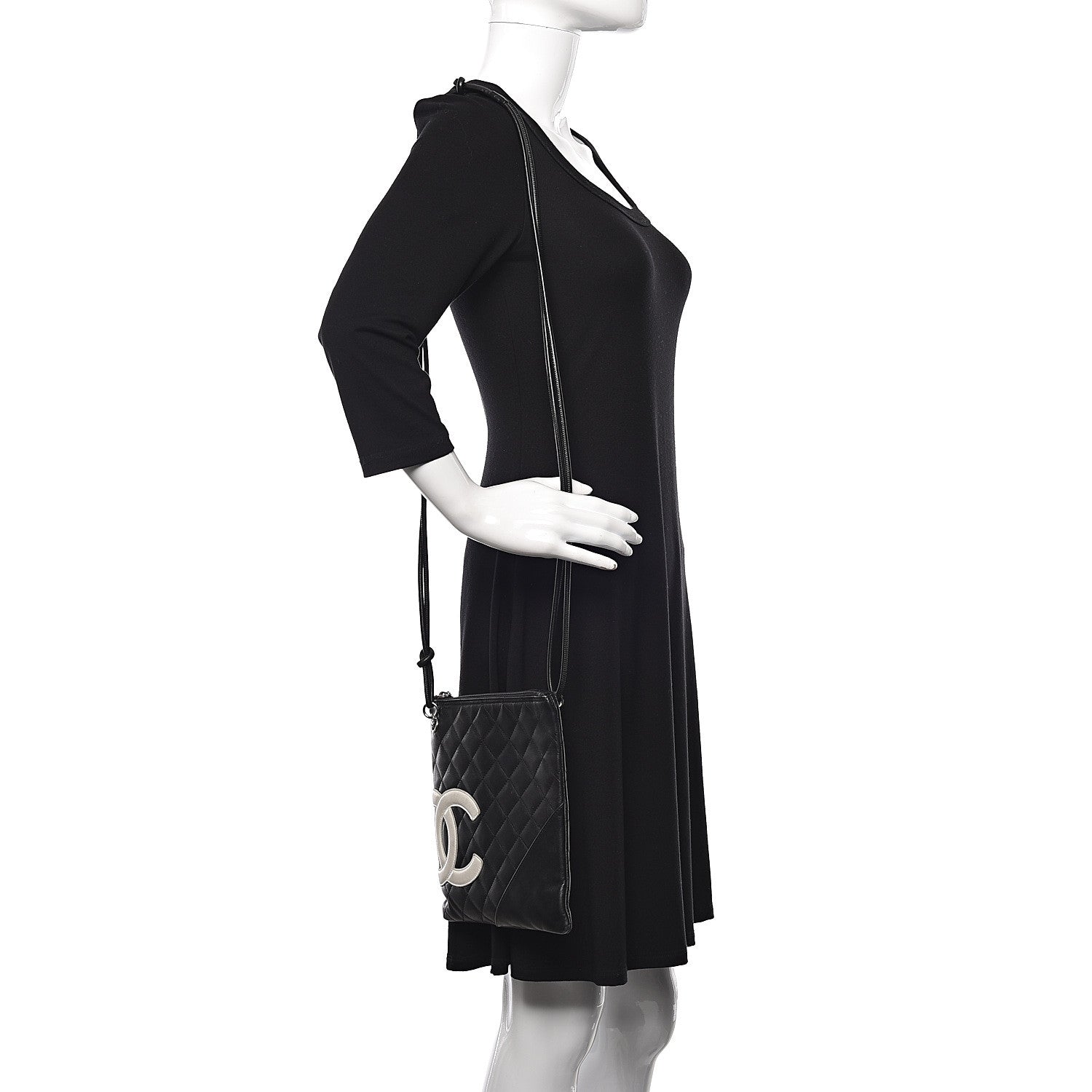 Chanel Calfskin Cambon Flat Messenger Black 2 of 14