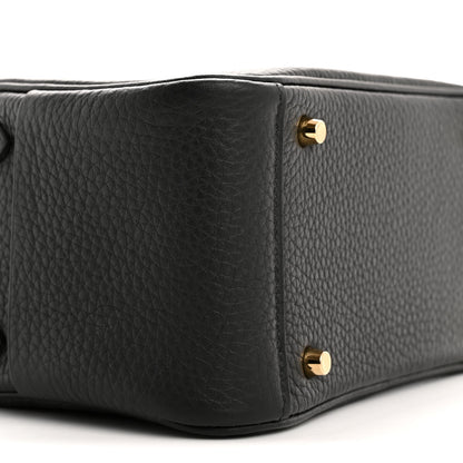 Hermes Taurillon Clemence Mini Lindy 20 Black 9 of 11