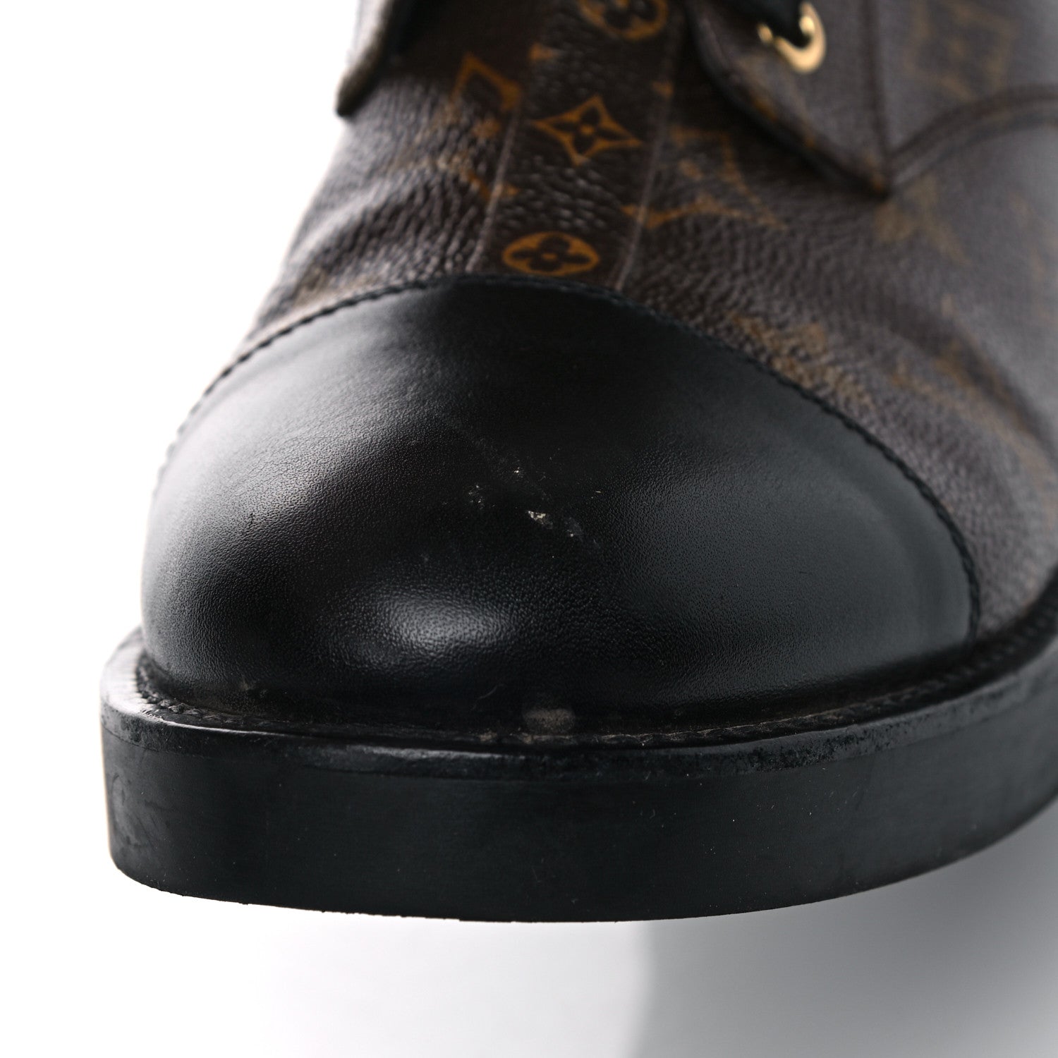 Louis Vuitton Calfskin Monogram Wonderland Flat Ranger Boots 39 Black 18 of 19