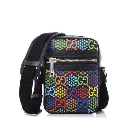 Gucci GG Supreme Monogram Psychedelic Messenger Bag Black 1 of 11