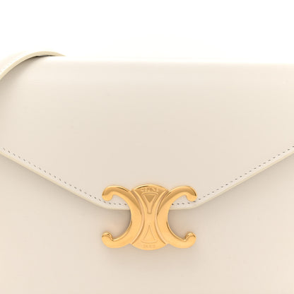 Celine Shiny Calfskin Triomphe Margo Wallet on Chain White 7 of 12