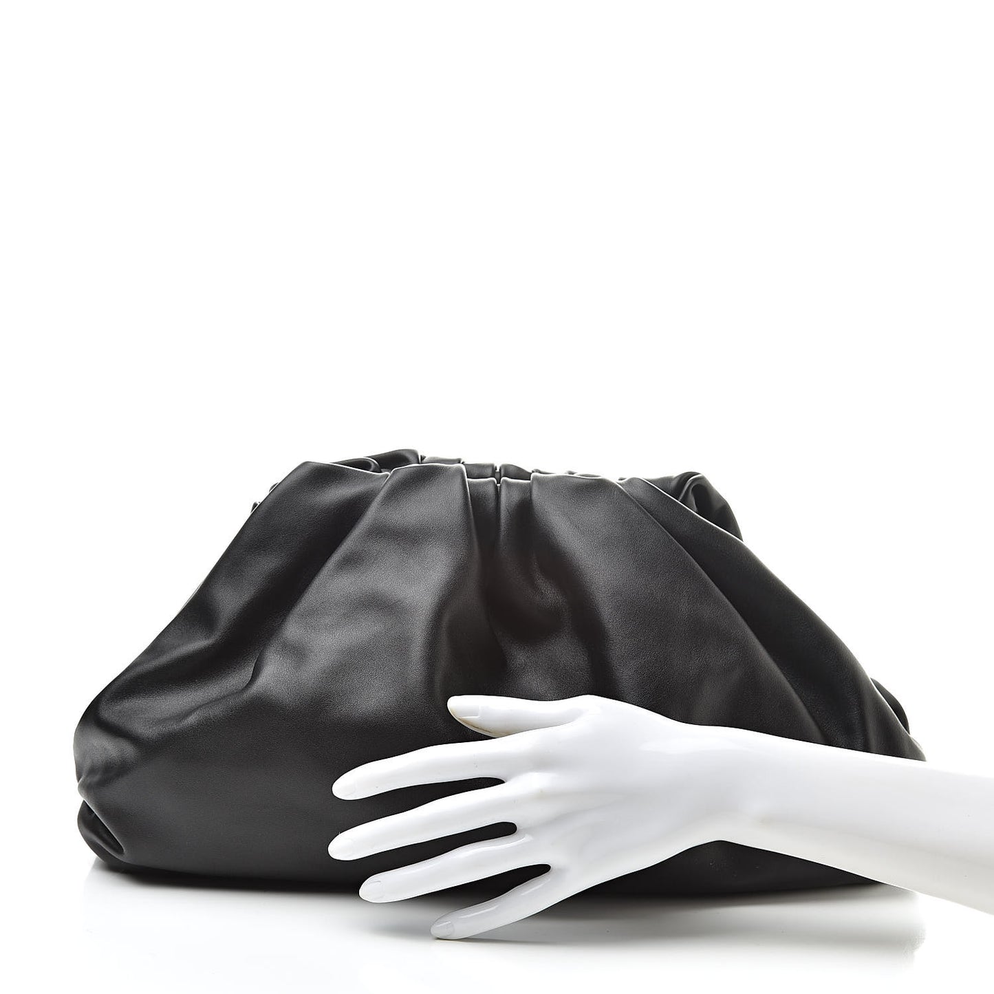 Smooth Butter Calf The Pouch Oversized Clutch Black