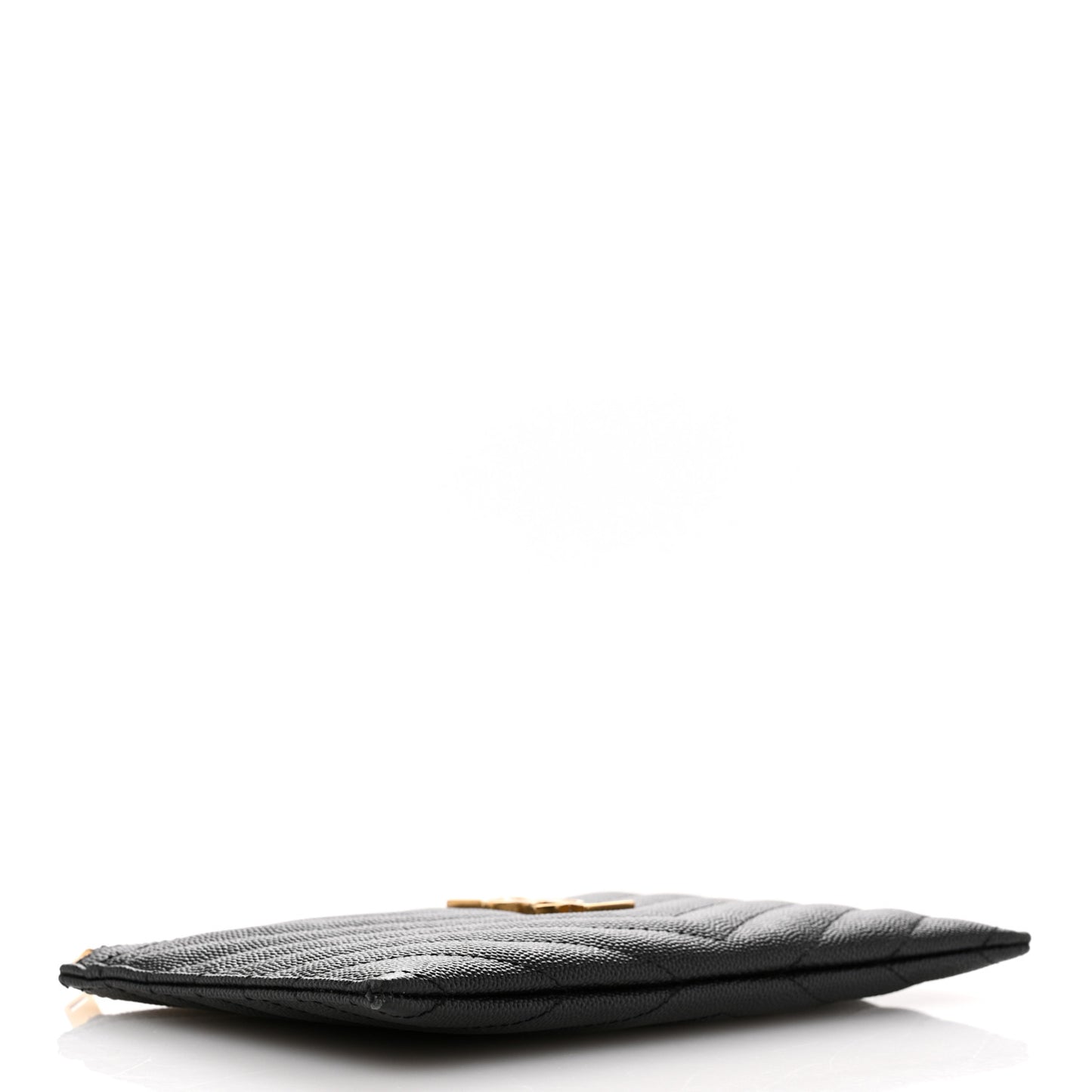 Grain De Poudre Chevron Monogram Bill Pouch Black