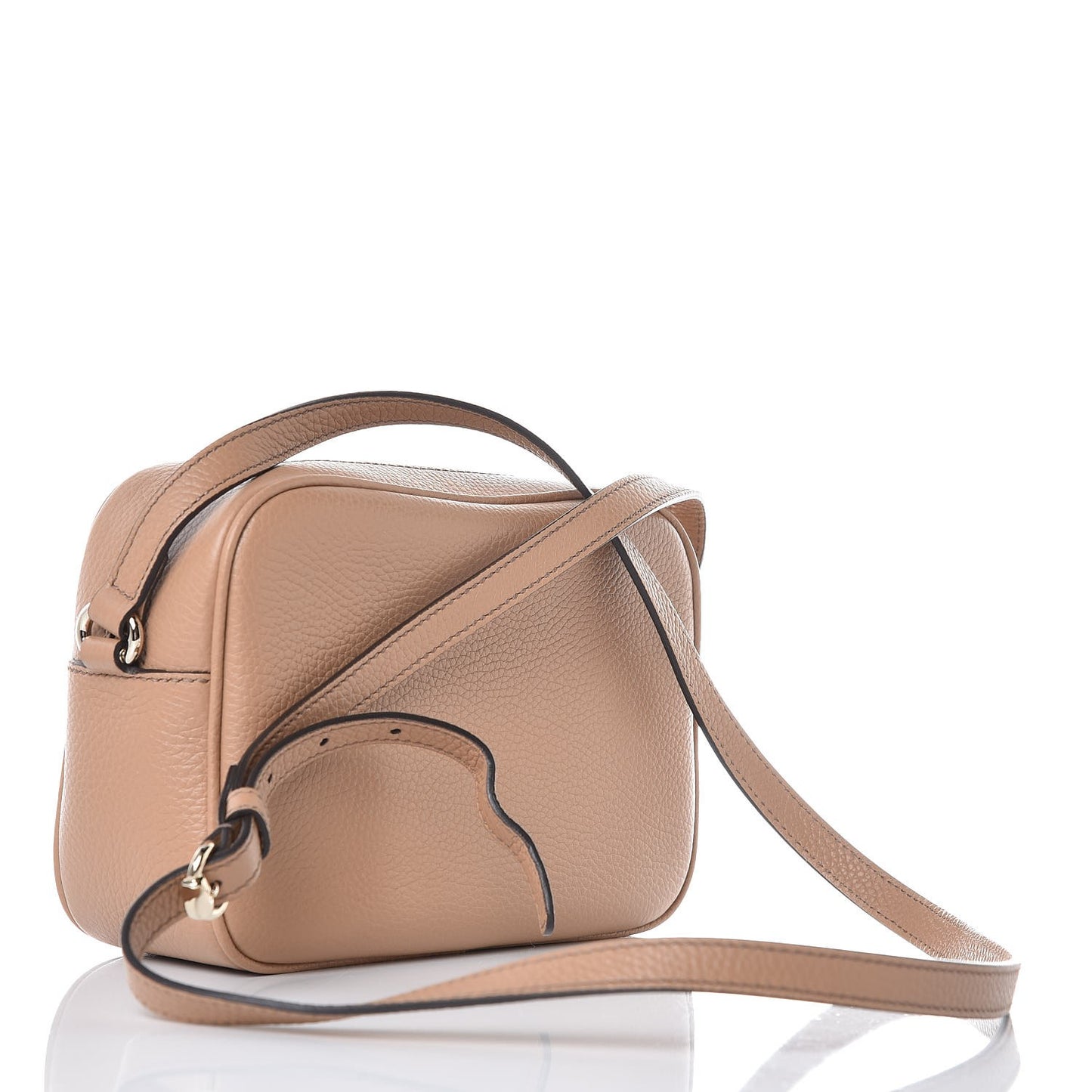 Pebbled Calfskin Small Soho Disco Bag Camelia
