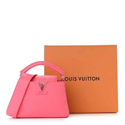 Louis Vuitton Taurillon Capucines Mini Fluo Pink 9 of 9
