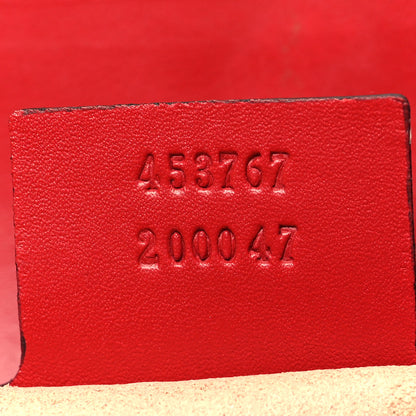 Gucci Nappa Bamboo Small Nymphaea Top Handle Hibiscus Red 7 of 10