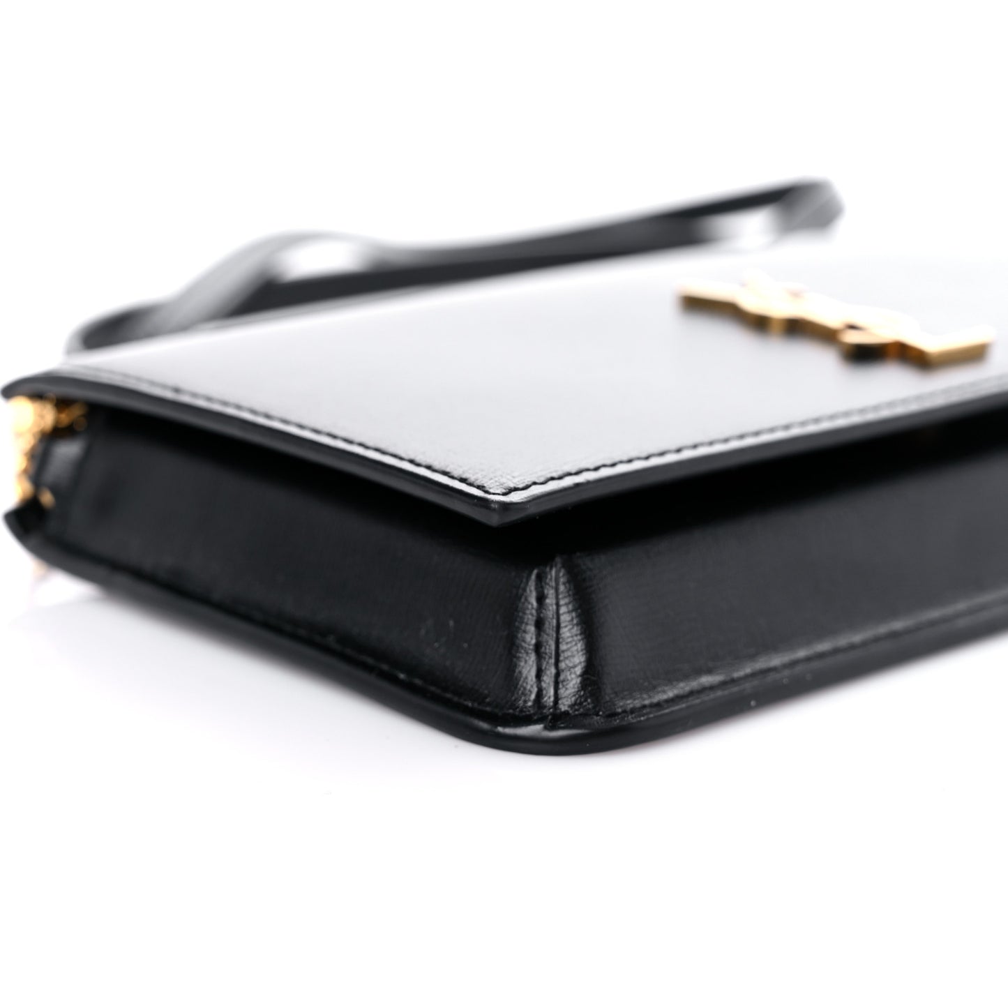 Smooth Calfskin Monogram Phone Holder Crossbody Black